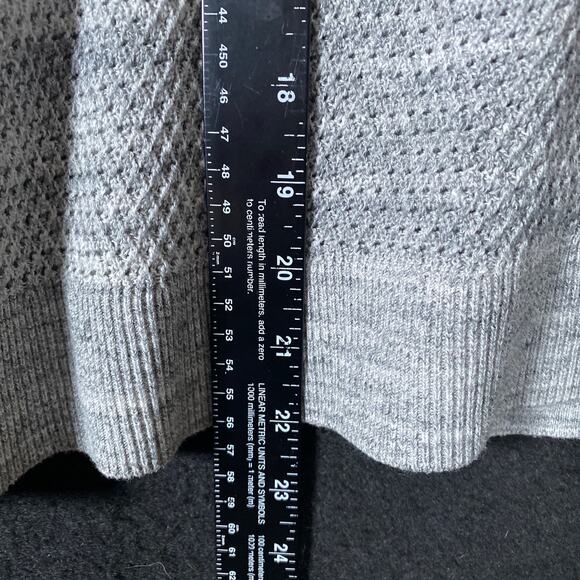 Ann Taylor Loft Womens Sweater Gray Petite Crew Neck Knitted Long Sleeve LP - Picture 7 of 12